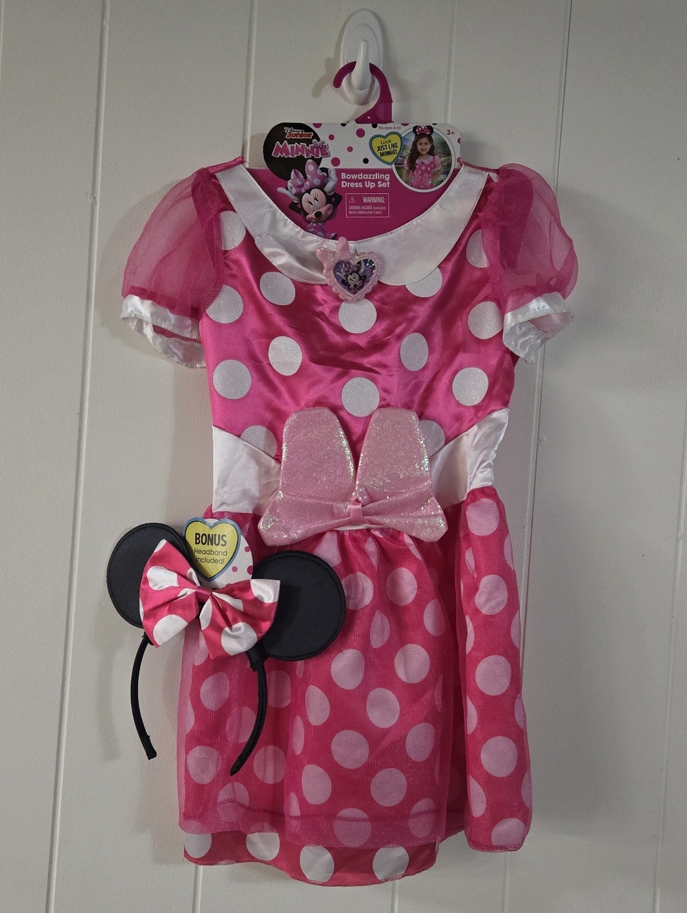 NWT Disney Minnie Mouse Costume with Ears - Size 4-6x